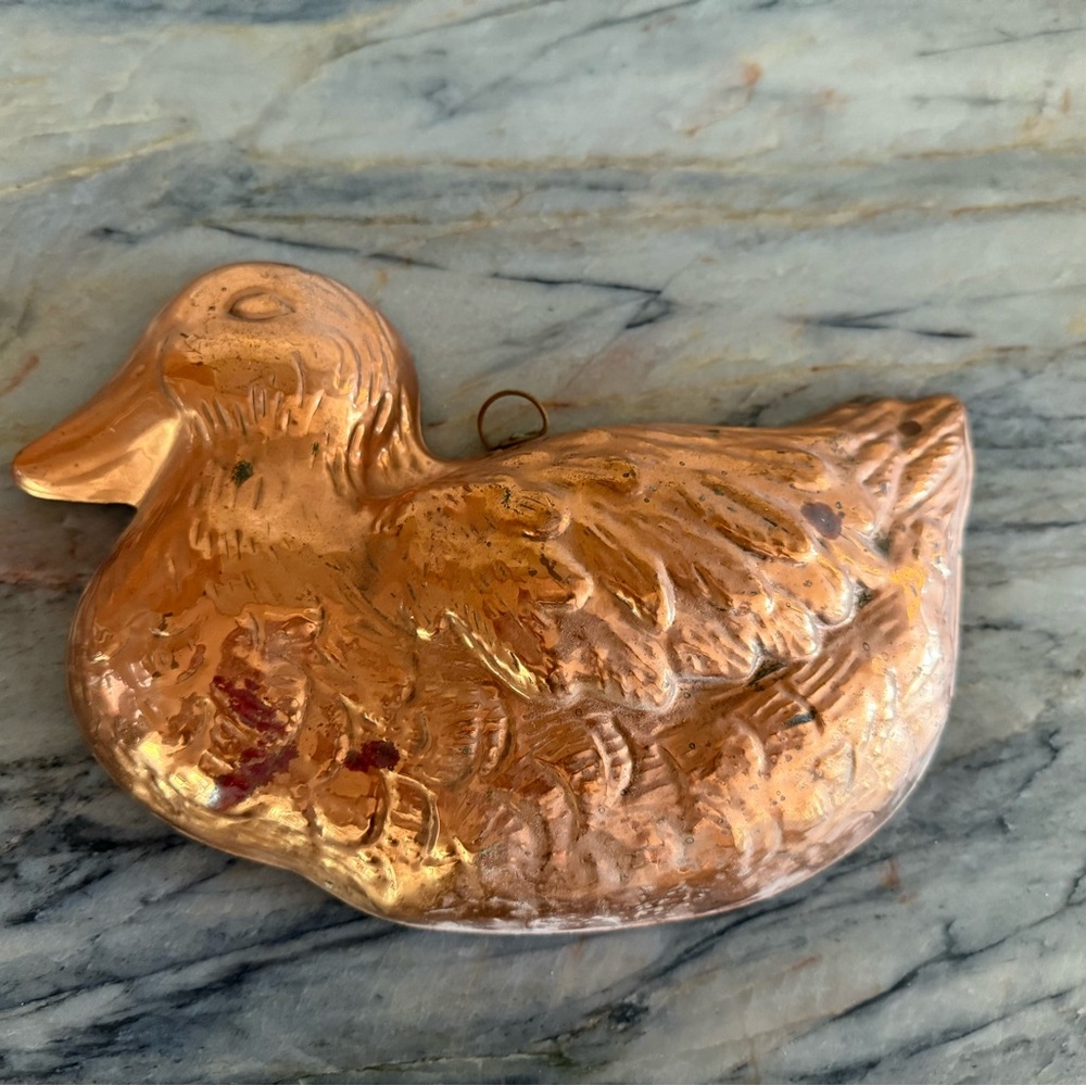 Copper duck jello mold, wall art MCM